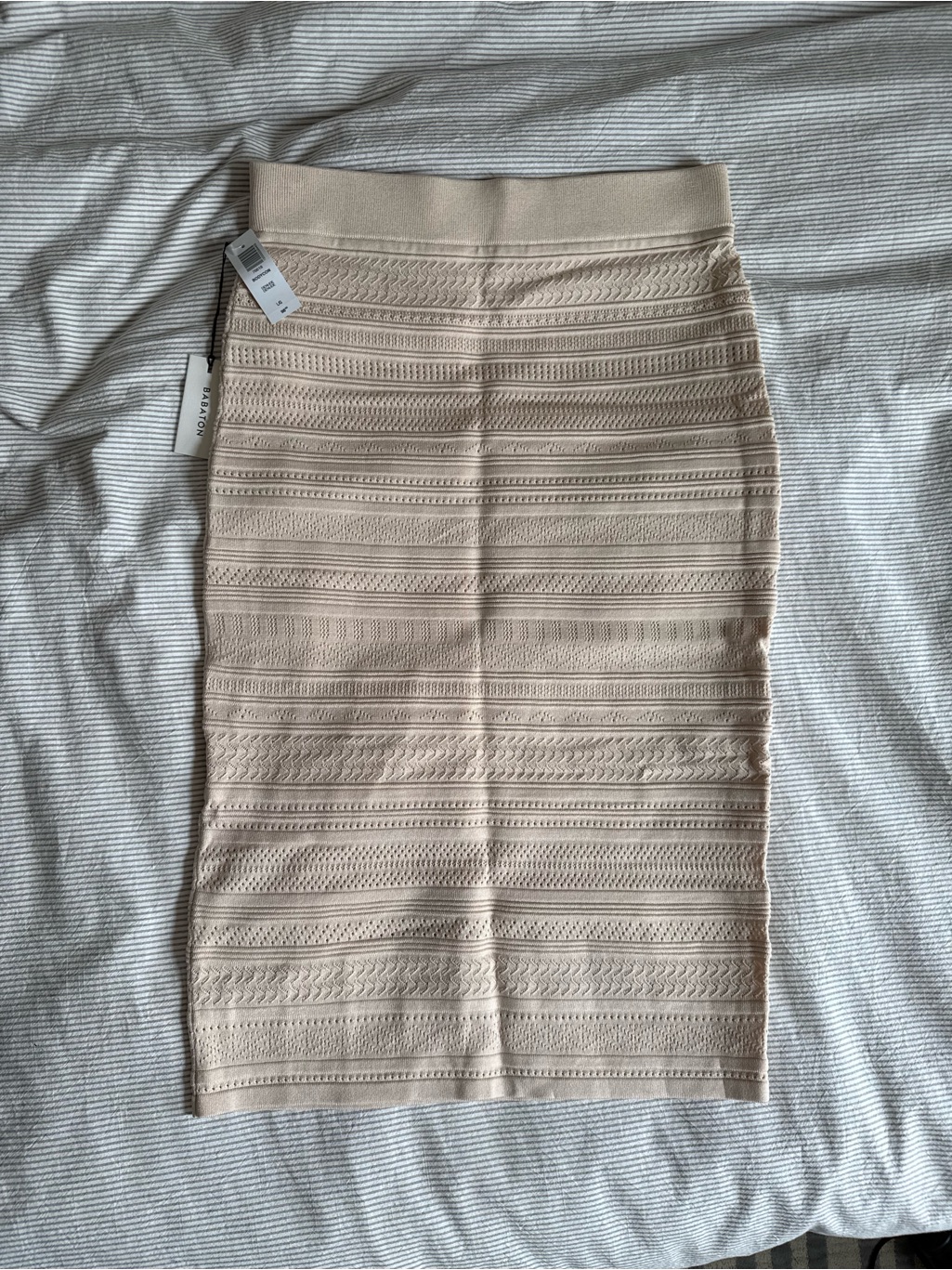 Wilfred Beige Knit Pencil Skirt